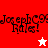 A split-screen icon with red and pink backgrounds displaying 'JosephC99 Rules!' text and a star symbol that alternates between white and red.