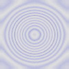 A static circular pattern of concentric rings in light blue and white, radiating from a central point with uniform spacing.