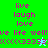 Pixelated text and symbols on a split background with animated character changes between frames.