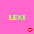 Green text 'LEXI' on pink background with two red pixelated hearts below, one heart partially filled.