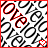 Red and black pixelated text with a red heart symbol on white background, bordered by solid red frame.