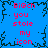 Blue background with dark green pixelated border, red text reading "BiOch you stole my icon" repeated four times in a