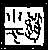 Pixelated black-and-white tree icon with green, yellow, and cyan text overlays changing across frames.