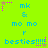 A bright green pixelated image with repeated text and star-like symbols in cyan, magenta, and brown.
