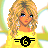 Pixelated character with blonde hair in yellow top and jeans, wearing gold chain, with text overlays reading "so what if I'm a band geek" and "I'm still hot".