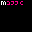 Animated sequence of pink 'mass:e' text with white squiggly lines and heart symbols on black background, showing line lengthening and heart appearance.