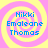 Four identical pixelated icons arranged in a , each featuring blue text over pink and yellow spiral backgrounds