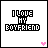 Animated pixel art icon showing sequential pink heart drawing over text "I LOVE MY BOYFRIEND" with small pink hearts in corners, displayed as a 3x3 contact sheet of sampled frames.