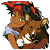 Pixelated character with brown skin, red headband, and dark hair, wearing white and blue clothing, holding a white object with red accents.