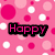 Pink background with white and pink circles; text reads 'Happy Valentines Day!' in black-outlined letters.