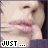 12 pixelated showing a person's mouth and nose with changing text overlays, transitioning from 'JUST ...' to 'SHUT UP'
