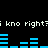 Pixelated text and blue bar graphs on black background, animated with changing bar heights.