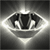Four of a diamond-shaped icon with glowing white outline showing a mouth opening and closing, revealing teeth and tongue in grayscale