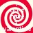 Four identical red and white spiral patterns arranged in a , each containing the text "valentine" at the bottom