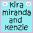 nine light blue square with pink borders, each containing text and heart symbols; some show pixelated text changes across frames