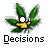 Animated icon shows a yellow figure with white eyes holding a brown object, surrounded by green leaves, with smoke and blue flag elements changing across frames.