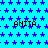 Blue background with repeating dark blue star pattern and multiple instances of the text 'ANITA' in black pixelated font.