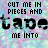 Animated text-based icon with repeating phrases and stylized words on a pixelated background.