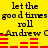 Yellow background with black text repeating 'let the good times roll' and red horizontal bars in two , animated to shift positions