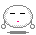 Six pixelated circular icons arranged in two display a character's changing facial expressions from neutral to crying with tears