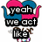 six pixelated with pink and blue cartoon figures, each containing black text on white background with brown 'FOLK' text below