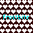 A static image with a dark brown background covered in white heart shapes, featuring cyan text reading "frostbite" repeated twice in two