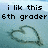 Pixelated text and heart symbols on a light blue background with four distinct sections.