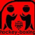 Red background with two black silhouettes holding a globe, text reading 'rockey-boxing' and 'rocks!!'