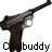 Pixelated static image of a dark gray handgun with visible text "Coolbuddy" below it on white background.