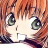 Pixelated anime-style character with orange hair and green eyes, next to black background with white text reading 'Anime IM' and 'c0m'