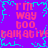 Pixelated text and cyan decorative elements on a purple background with repeated phrases.