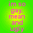 Green background with yellow gradient center, pink text repeating 'im so gay, mean and ugly' in four identical vertical sections.