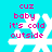 Pixelated cyan background with white snowflake and pink text 'cuz baby it's cold outside' in four identical