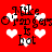 Red background with white pixelated hearts and repeated black text reading "Mike O'ragers is hot" in a pattern