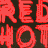 A contact sheet of 10 animated frames from a Red Hot Chili Peppers icon showing text, skulls, and asterisks in red and gray tones.