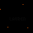 Animated pixel art displays shifting text fragments and scattered symbols on a black background with multicolored pixels.