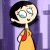 A pixelated cartoon character with large eyes and black hair stands against a purple background, next to green text reading "Original Icons .com" on a dark green backdrop.