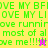 Pixelated green text on yellow and pink background with two small pixelated figures, one pink and one yellow, in the center.