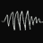 Black background with white line art of audio waveforms and stick figures in various poses, plus stylized text at the bottom.