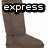 Brown UGG boots with text overlays 'express', 'your', and 'uggs' in different positions across four