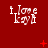 Red background with white text 't love kay' repeated in a , some characters flicker or change position across frames
