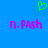 A static image with a bright blue background, a green pixelated heart symbol at the top center, and two identical pink pixelated text phrases 'n. Pash' below it.