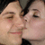 Two people in close proximity with eyes closed, red text reading "Frank and Jamia lero" on black background, heart symbol below.