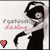 Animated icon shows a stylized figure with long white hair and black outfit holding pink hearts, text reads "Fashion" in gray and "Loving" in red.