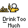 Animated contact sheet of a yellow stick figure drinking from a bottle with green liquid, transitioning to full green screen across 13 frames.