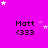 A static image with a bright pink background featuring repeated text and star symbols.