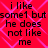 Red background with pink diamond pattern and black text repeating 'i like some1 but he does not like me' in four identical