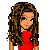 Pixel art of a female character in red crop top and black pants holding blue purse, with text fragments 'so many boys...' and '...so little time' on white background.