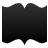 Black wireframe book icon with rounded top edges and a central indentation, set against a light gray background.