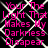 Pink text reading "Your The Light That Makes My Darkness Disappear" on a black background with white chain-link pattern, repeated in four quadrants.